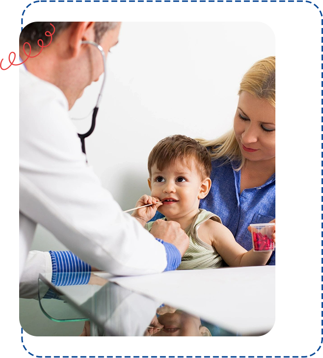 Pediatrician checking baby patient